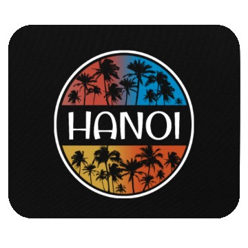 Discover Hanoi Vietnam Stylish Vacation Souvenir Palm Tree Mouse Pads