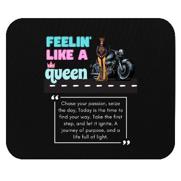 Discover Feelin' Like a Queen Lady Biker motorcycle-theme Mouse Pads