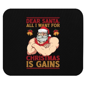 Discover Dear Santa Christmas Gym Training Holiday Workout Mouse Pads