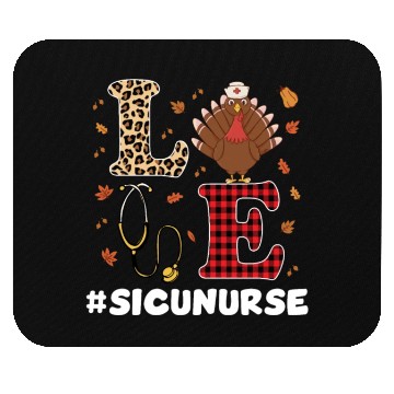 Discover Funny SICU Nurse Thanksgiving Costume Mouse Pads