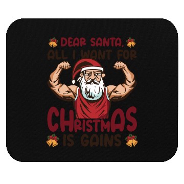 Discover Dear Santa Christmas Gym Training Holiday Workout Mouse Pads
