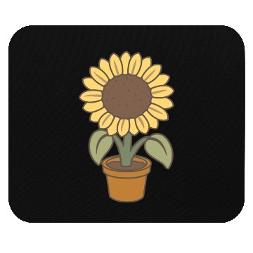Discover Sunflower Pot Flower Mouse Pads