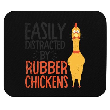 Discover Rubber Chicken Enthusiast Loud Scream Yellow Mouse Pads