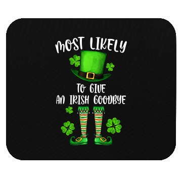 Discover Irish Shamrock St Patricks Cow Mouse Pads