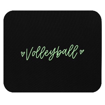 Discover Green Calligraphy Volleyball Mouse Pads