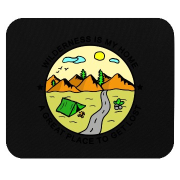 Discover Wilderness Trekking Camping Nature Lover Quote Mouse Pads