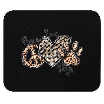 Discover Peace Love Dogs Mouse Pads