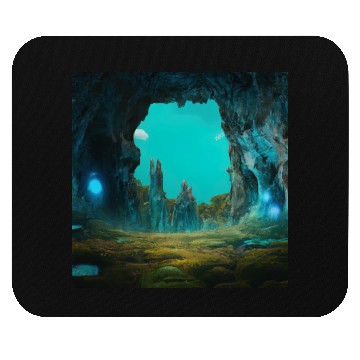 Discover Bioluminescent Underground Landscapes Mouse Pads