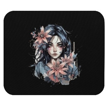 Discover Japanese Spider Lily Soft Anime Aesthetic Flower Mouse Pads