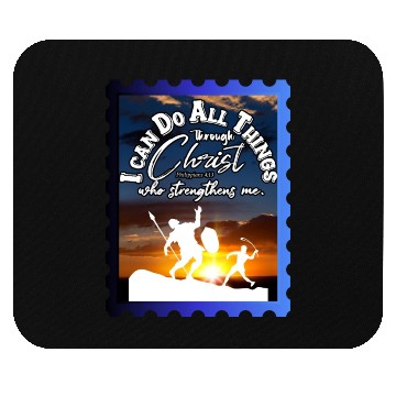 Discover I Can Do All Things Through Christ.Bible, Sunset Mouse Pads