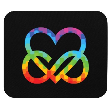 Discover Infinity Heart Abstract Rainbow Backgpund 01 Mouse Pads