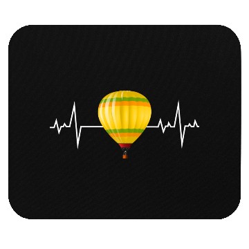 Discover Hot Air Ballooning Hopper Balloon Heartbeat Pulse Mouse Pads