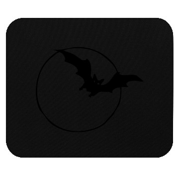 Discover Bat & Moon Black Mouse Pads