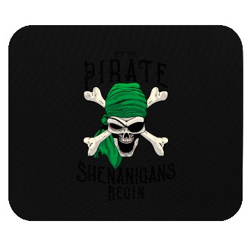 Discover Let The Pirate Shenanigans Begin - Pirate Skull Mouse Pads