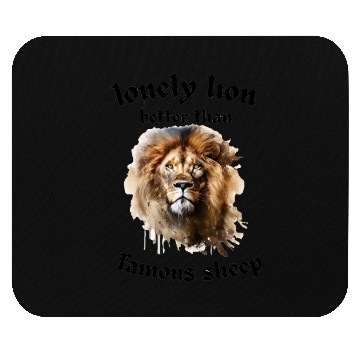 Discover lonely lion quote Mouse Pads
