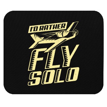 Discover I'd Rather Fly Solo Aviator Flight Pilot Gift Mouse Pads