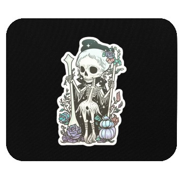 Discover cute Tarot Card Skeleton Nu Goth Mouse Pads