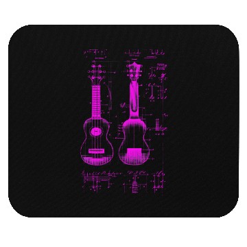 Discover Ukulele Leonardo Da Vinci Sketch Blueprint Mouse Pads