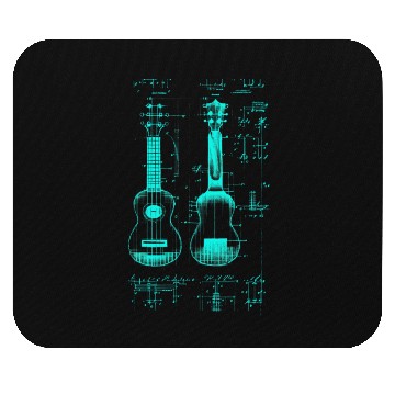 Discover Ukulele Leonardo Da Vinci Sketch Blueprint Mouse Pads