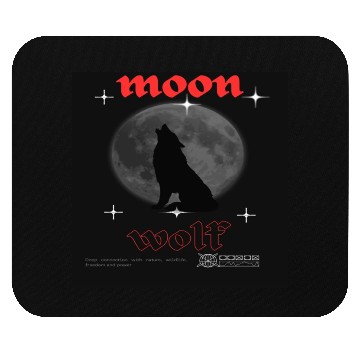 Discover moon wolf Mouse Pads