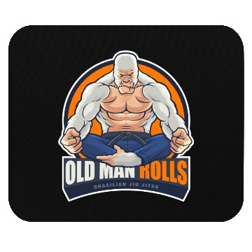 Discover Old Man Rolls Gorilla Jiu Jitsu Fighter Mouse Pads