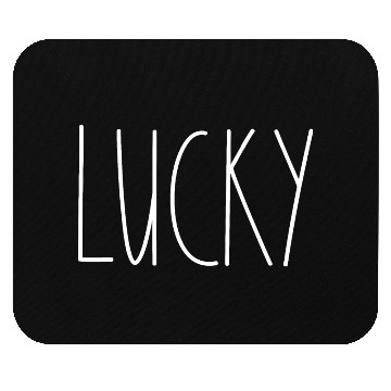 Discover Lucky White Rae Dunn Inspired Minimalist Decor Mouse Pads