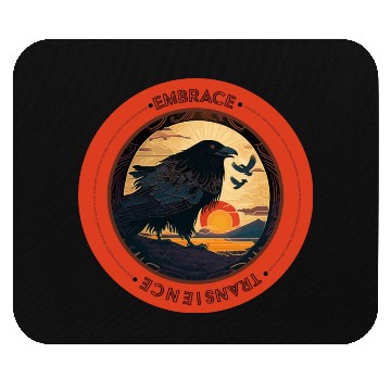 Discover Raven, Sunset : Embrace Transience Mouse Pads