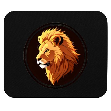 Discover Lion logo Mouse Pads