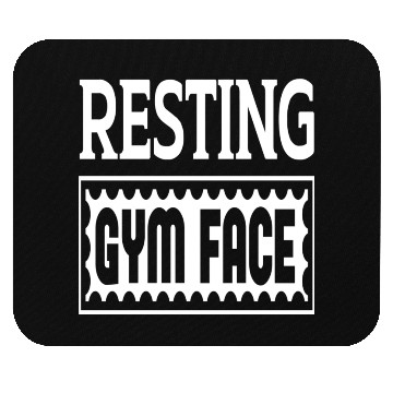 Discover Resting Gym Face Mouse Pads