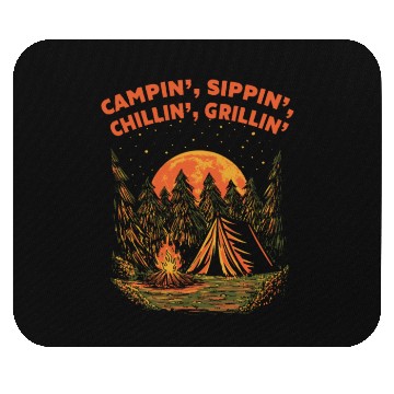 Discover Campin Chillin Grillin Camping Food Camper Foodie Mouse Pads