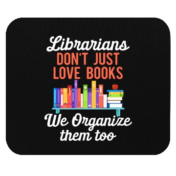 Discover Librarian Bookworm Book Nerd Reading Library Mouse Pads