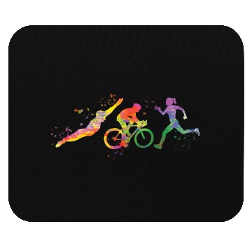 Discover Watercolor Womens Triathlon Mouse Pads