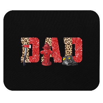 Discover Firefighter Dad Leopard Mouse Pads