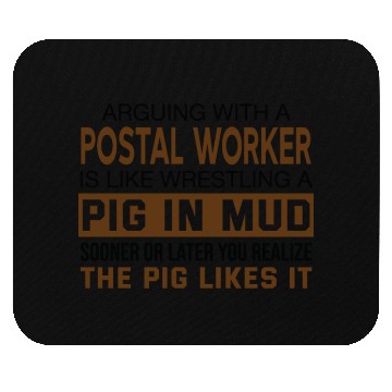 Discover Arguing With A Postal Worker Mouse Pads