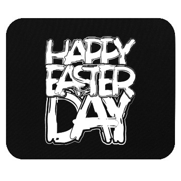 Discover Happy Easter Day White Mouse Pads