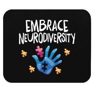 Discover embrace neurodiversity - Embrace ADHD Autism ASD Mouse Pads
