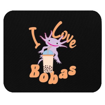 Discover boba axolotl Mouse Pads