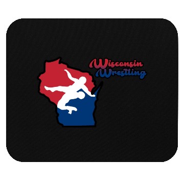 Discover Wisconsin Wrestling Mouse Pads