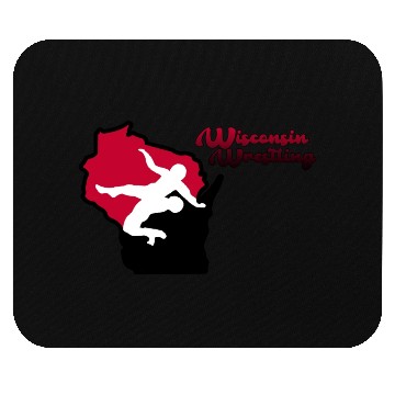 Discover Wisconsin Wrestling Mouse Pads