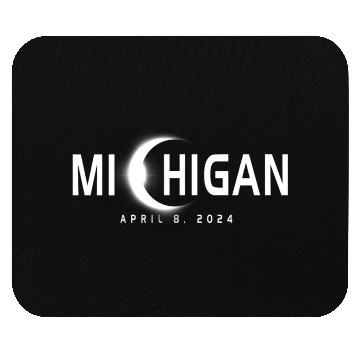Discover Michigan Eclipse Souvenir April 8th 2024 Mouse Pads