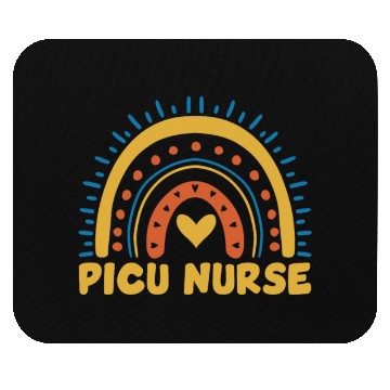 Discover Cute PICU Nurse Rainbow Mouse Pads