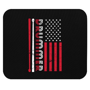 Discover Us Flag Drummer Mouse Pads