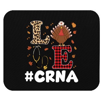 Discover Cute CRNA Nurse Anesthesist Thanksgiving Mouse Pads