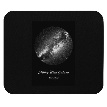 Discover Milky Way galaxy. Our home. Dark theme. Mouse Pads