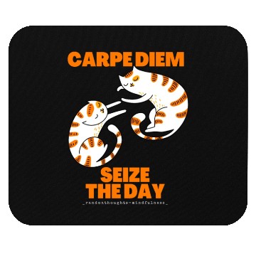 Discover Cats Lover Carpe Diem Seize The Day Mouse Pads