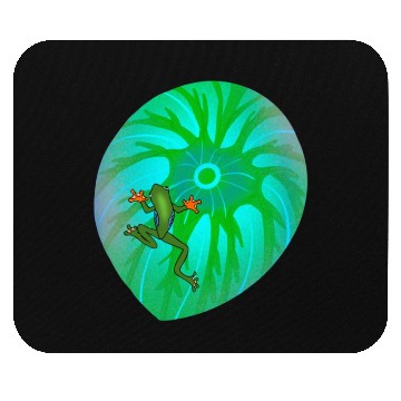 Discover Frog on a Leaf Mouse Pads