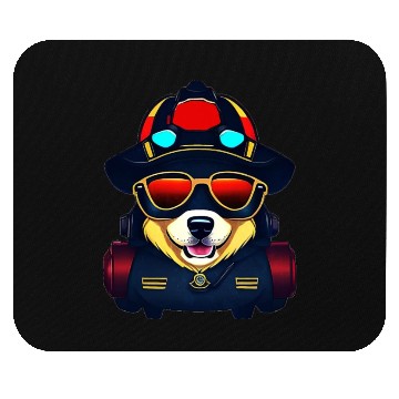 Discover Firefighter Dog Mouse Pads