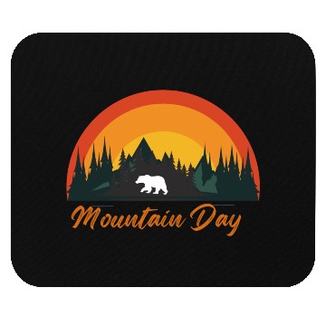 Discover mountain day, bear lover, forest mountain, bear Mouse Pads