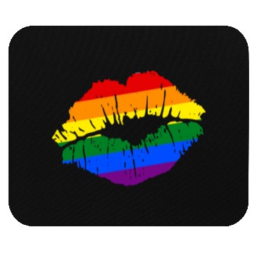 Discover Artistic Gay Pride Rainbow Flag LGBTQ Lips Mouse Pads