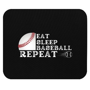 Discover Eat Sleep Baseball Repeat Baseball Player, Funny Mouse Pads